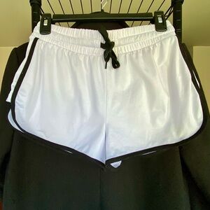 White and Black Dolphin Hem Shorts